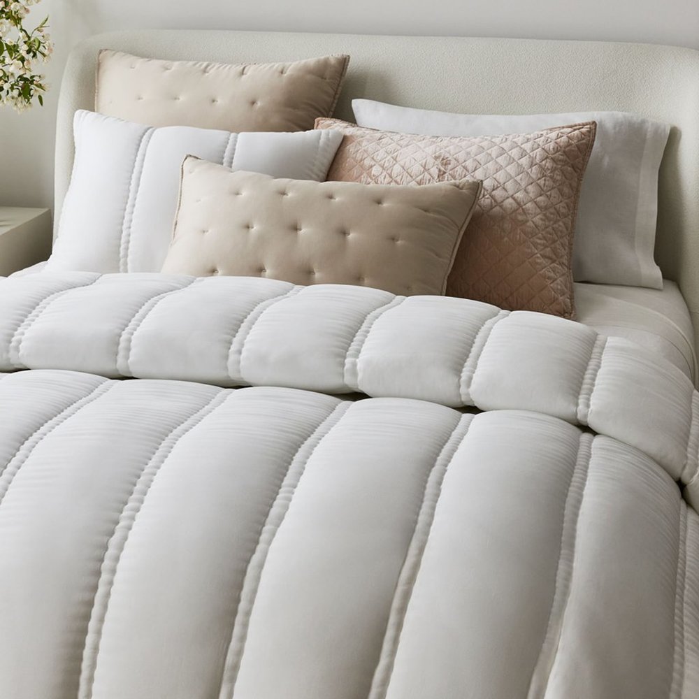 West Elm Silky Tencel KING Comforter with KING Shams